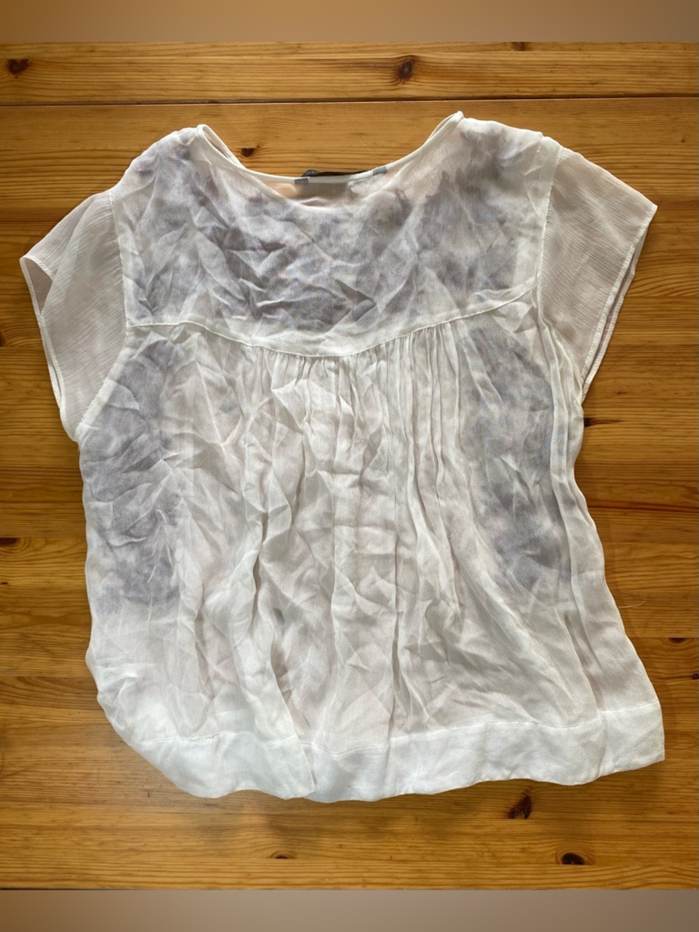 Zara Embroidered Floral Bohemian Cotton Peasant Blouse Size Medium - Picture 5 of 8